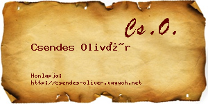 Csendes Olivér névjegykártya